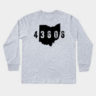 43606 zip code Toledo Ohio Kids Long Sleeve T-Shirt